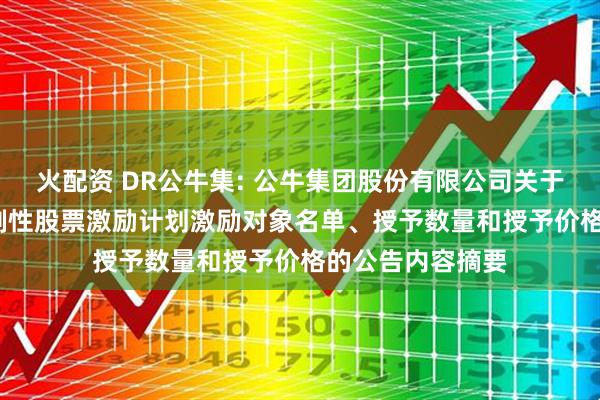火配资 DR公牛集: 公牛集团股份有限公司关于调整2025年限制性股票激励计划激励对象名单、授予数量和授予价格的公告内容摘要